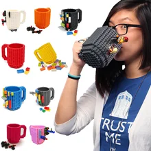 Neue Kreative DIY Montage Build-auf Ziegel Becher Bausteine Kaffeetasse Ziegel Tee Trinken Tasse TB Verkauf
