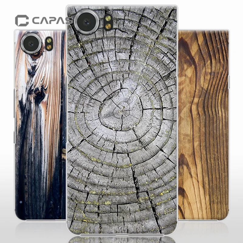 

For BlackBerry KEYone Case Cover Original CAPAS Hard PC Painting Rock Wood Pattern Phone Case for BlackBerry Mercury Cover