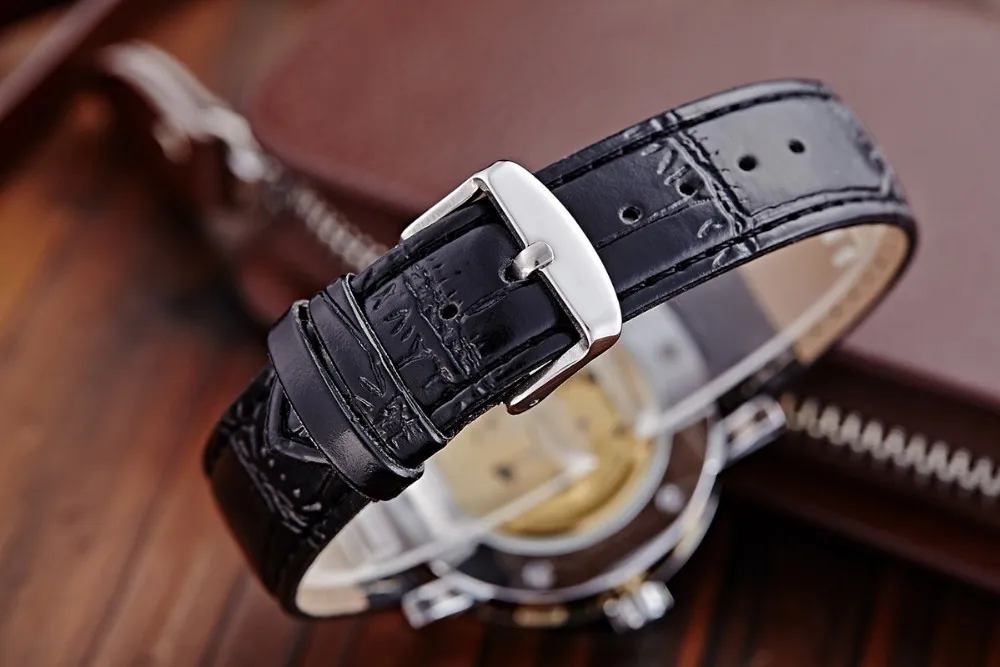 Winner скелет ретро дизайн золотые часы мужские топ брендовая люксовая дизайнерская часы роскошные часы оригинальные механические часы, кожа
