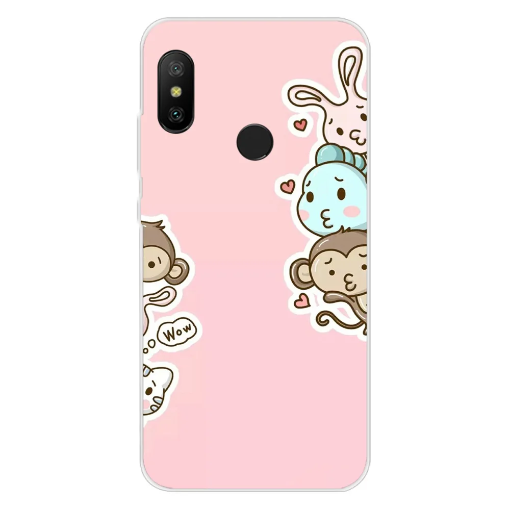 Модный чехол для телефона с милыми мультяшными животными Xiaomi Redmi Note 6 Pro рисунком