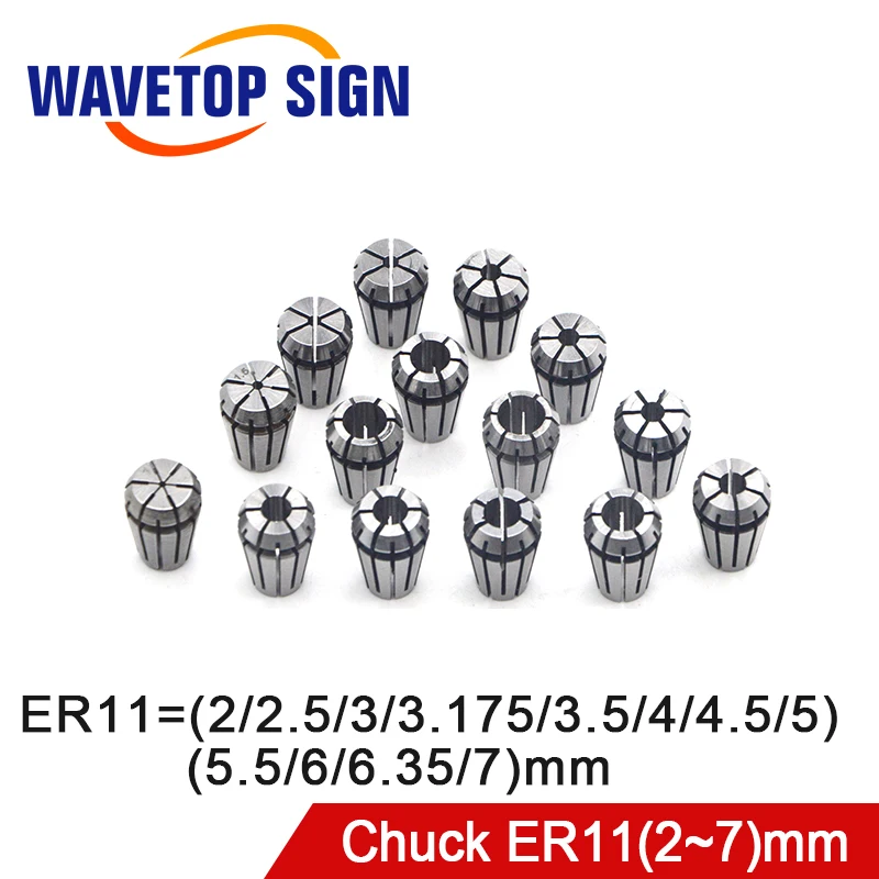 wavetopsign 13Pcs 2-7mm ER11 Spring Collet Set CNC Workholding Engraving&Milling Lathe cnc Milling Cutter Collet chuck ER11 wavetopsign 13Pcs 2-7mm ER11 Spring Collet Set CNC Workholding Engraving&Milling Lathe cnc Milling Cutter Collet chuck ER11