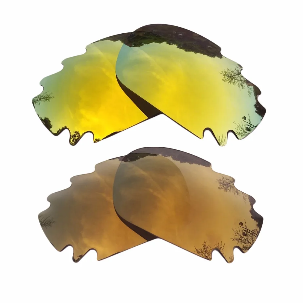 Lenti Di Ricambio Polarizzate Specchiate Oro 24 Carati E Bronzo Specchiate Oro Per Jawbone Ventiled Racing Jacket Frame 100% Uva E Uvb