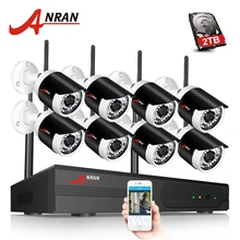 ANRAN P2P HD 8CH WI-FI NVR открытый Водонепроницаемый 36 IR 1080 P День Ночь Беспроводной IP Камера безопасности Система наблюдения CCTV