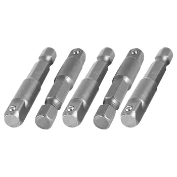 

5 Pcs Socket Adapter 1/4" Hex Shank to 1/4" Impact Driver/Drill