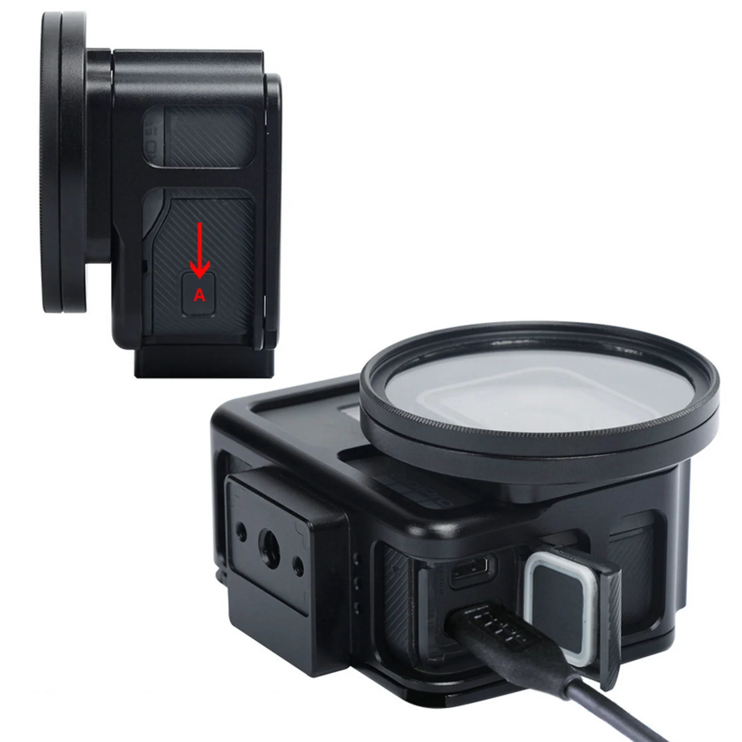 Gosear полый резной алюминиевый сплав Защитная каркасная рама чехол для Gopro Go Pro Hero 7 Black 5 6 Спортивная Экшн-камера
