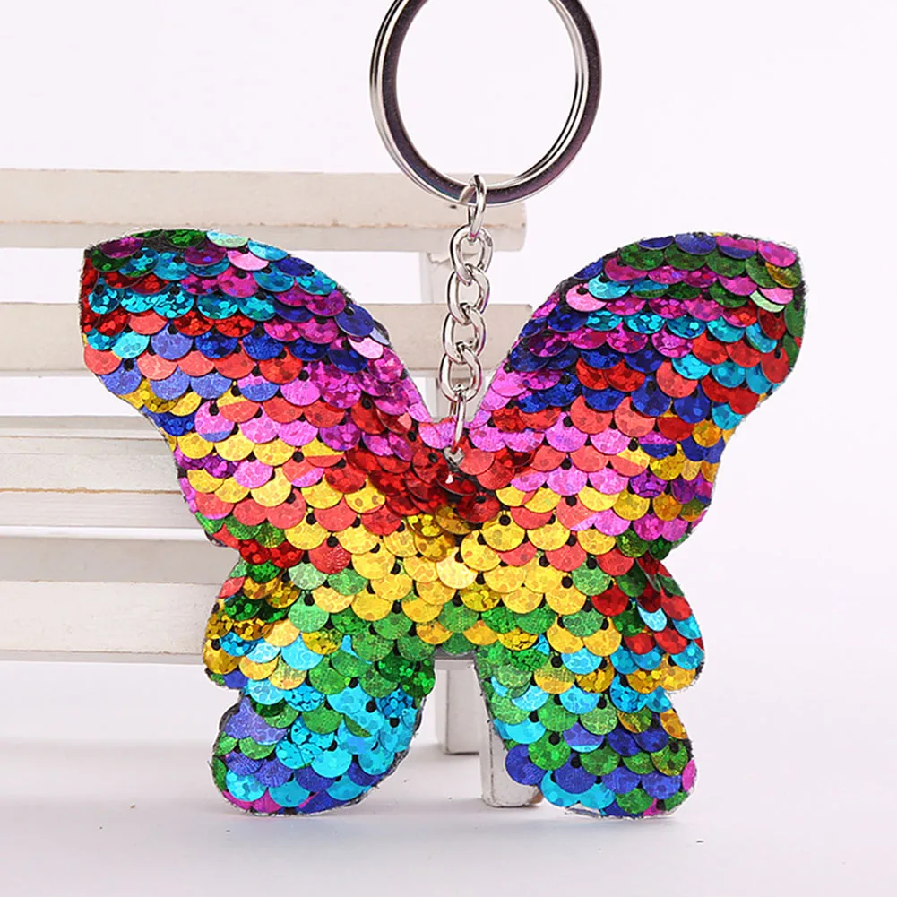 

Keychain Fashion Backpack Sequin Hanging Decoration Crafted Glitter Butterfly Accessories