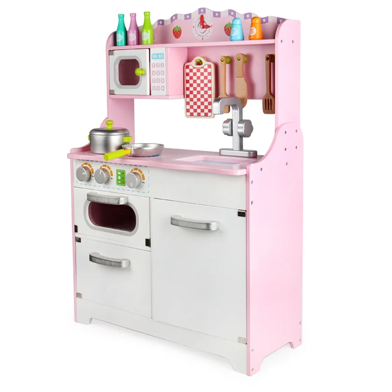 

Children's Kitchen Toys Simulation Houseware Kitchen Wood 3-6 Years Old Boys And Girls Baby Cooking Set Toys Gift