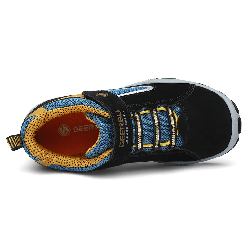 Geerbu الأطفال أحذية خفيفة الوزن جلد الفتيات الفتيان الرياضة outdoor احذية الاطفال ارتداء مقاومة المضادة للاصطدام عرضي حذاء