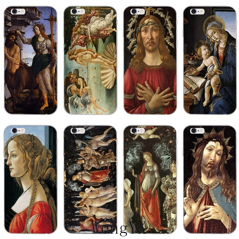 

Sandro Botticelli paintings print slim Ultra Thin TPU Soft phone cover case For iPhone 4 4s 5 5s 5c SE 6 6s 7 8 plus X XR XS Max