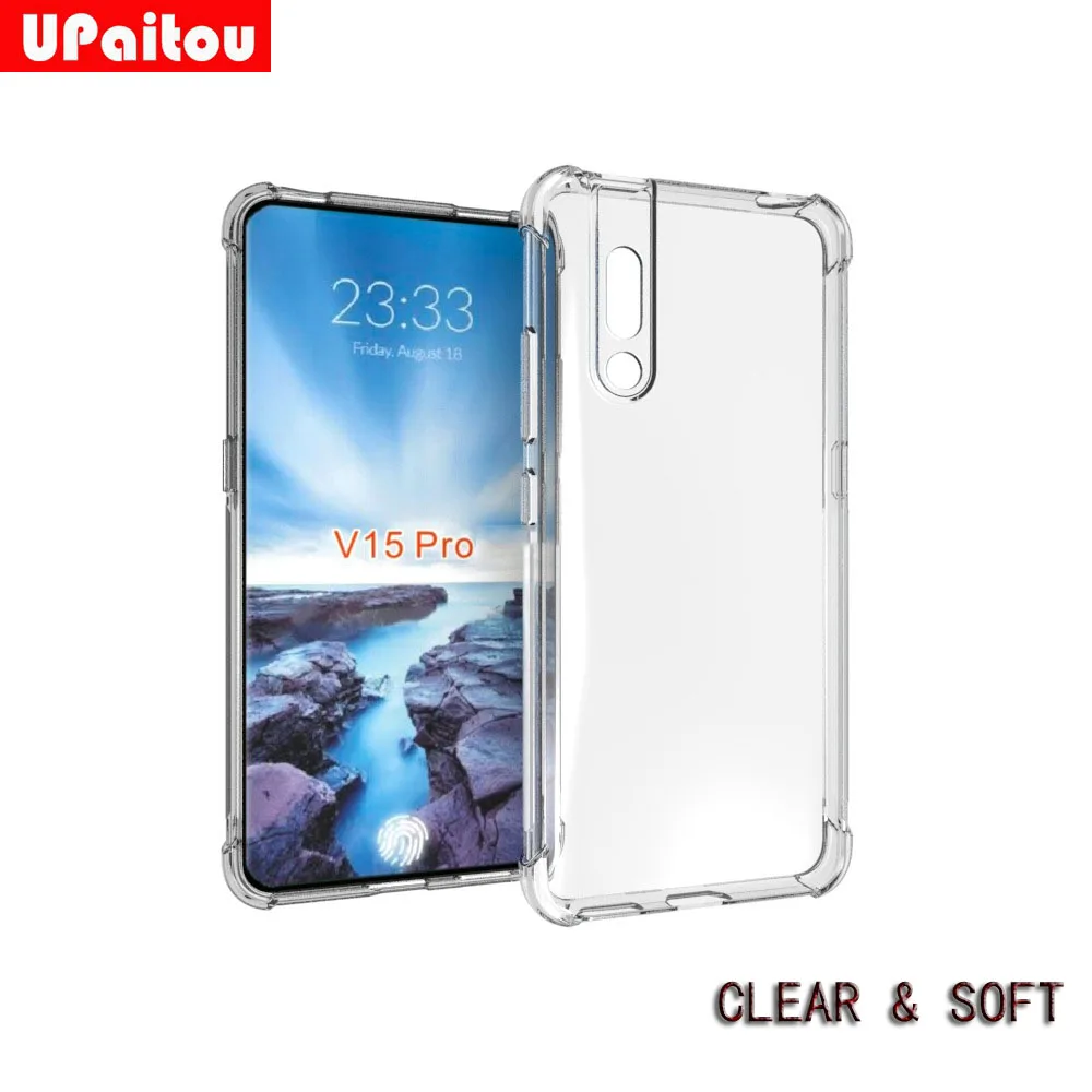 UPaitou Shockproof Transparent Case for VIVO V15 Pro Clear Soft TPU Case for Vivo V15 Pro Anti Fall Case