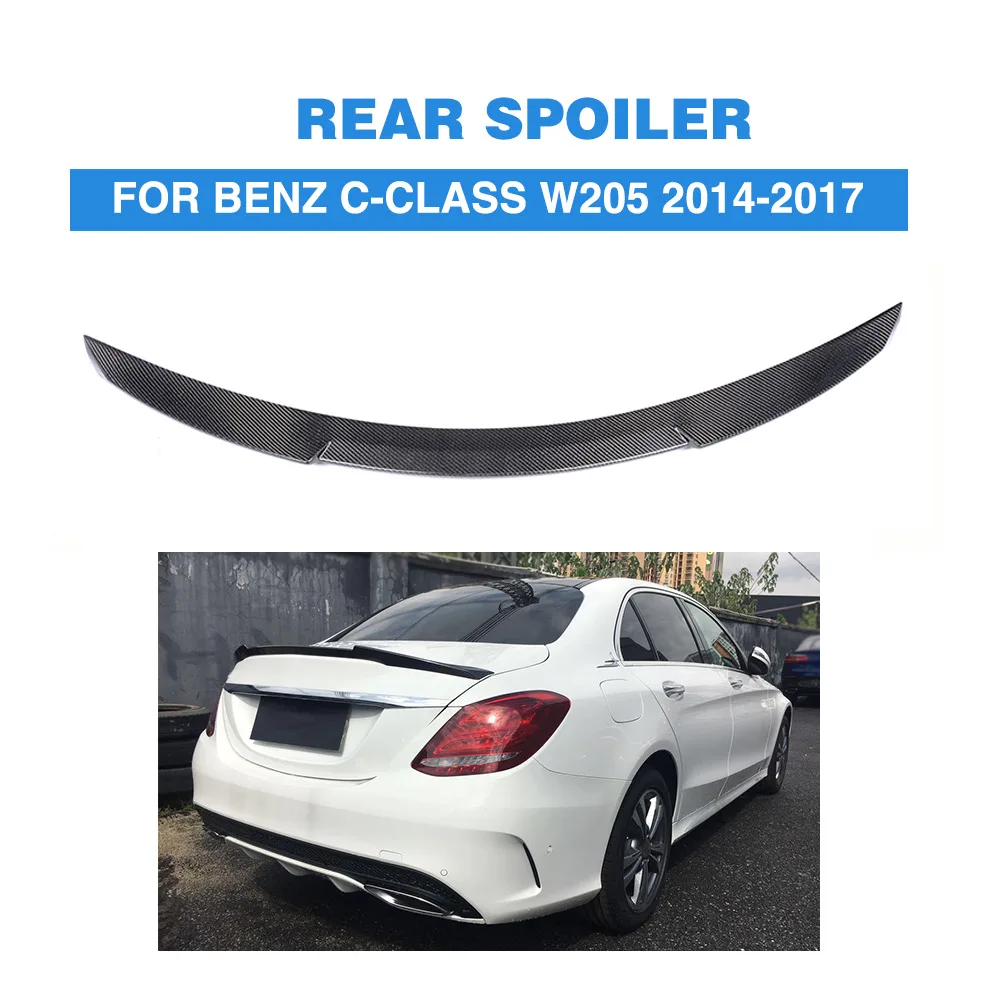 Задний спойлер из углеродного волокна крыло багажника для Benz W205 4 двери седан C180
