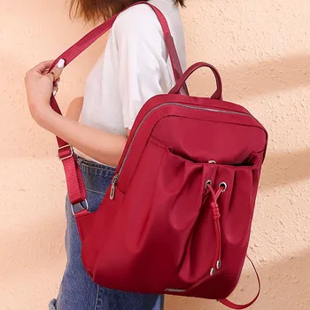 

Fashion Backpack Women Leisure Back Pack Korean Ladies Knapsack Casual Travel Bags for School Teenage Girls Waterproof Nylon Bag