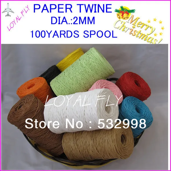

Free shipping 10pcs/lot high quality paper raffia ribbon cord/ Raffia paper rope for Gift Wrap & Deco 10 kinds color
