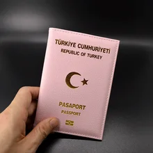 Мода Турция Обложка на паспорт для поездок кошелек из искусственной кожи чехол для защиты паспорта милые женщины дорожный органайзер для документов