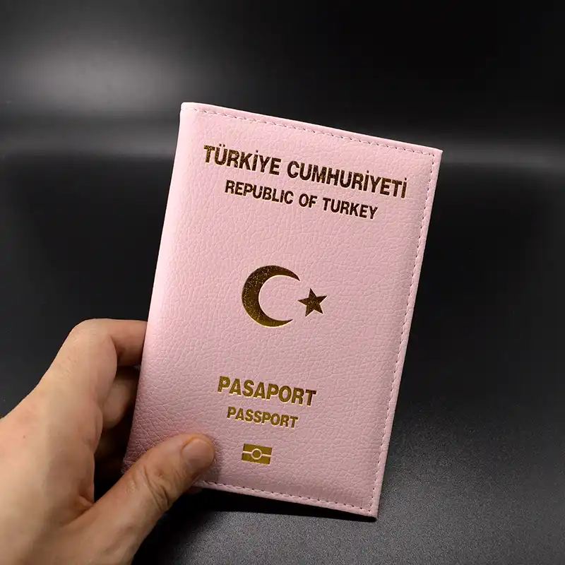 Porte Passeport de Voyage en Cuir Portefeuille de Passeport Protecteur de Couverture Jaune