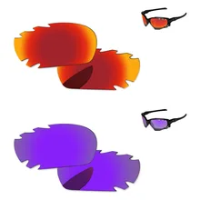 Плазменный фиолетовый и красный 2 пары зеркальные поляризованные Сменные линзы для Jawbone Солнцезащитные очки с отверстиями рамка UVA и UVB Защита