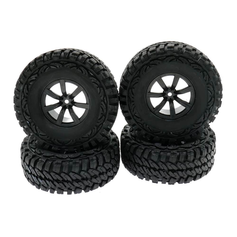 RCAWD 4PCS/Set Wheel Rim Tyre/tire Set 7Spoke 110 Crawler
