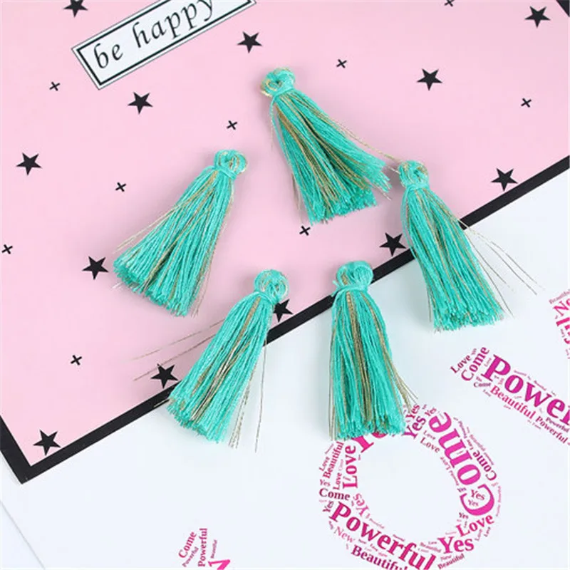 

Doreenbeads Hot Fashion Cotton Tassel Pendant Fruit Green Red Black Deep Blue Colorful Tassel Jewelry DIY Charms 32mm, 30 PCs