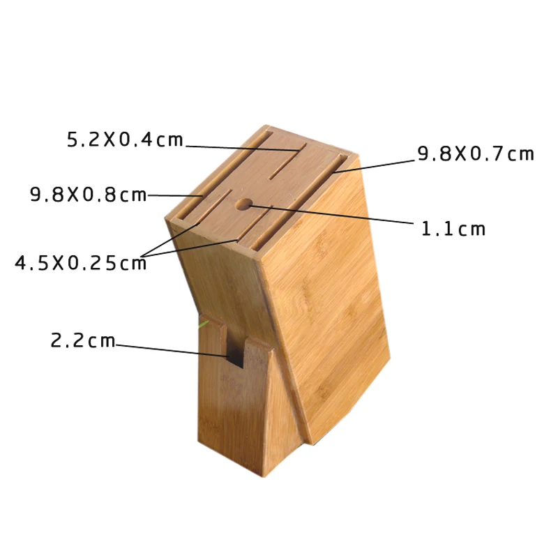 Bamboo Knife Holder Multifunctional Kitchen Knife Block Health Kitchen Utensils Storage Rack Knife Rack Kitchen Supplies