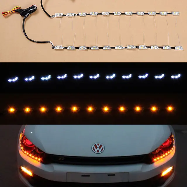 Free Shipping Flexible DRL Strip LED Daytime Running Light ...