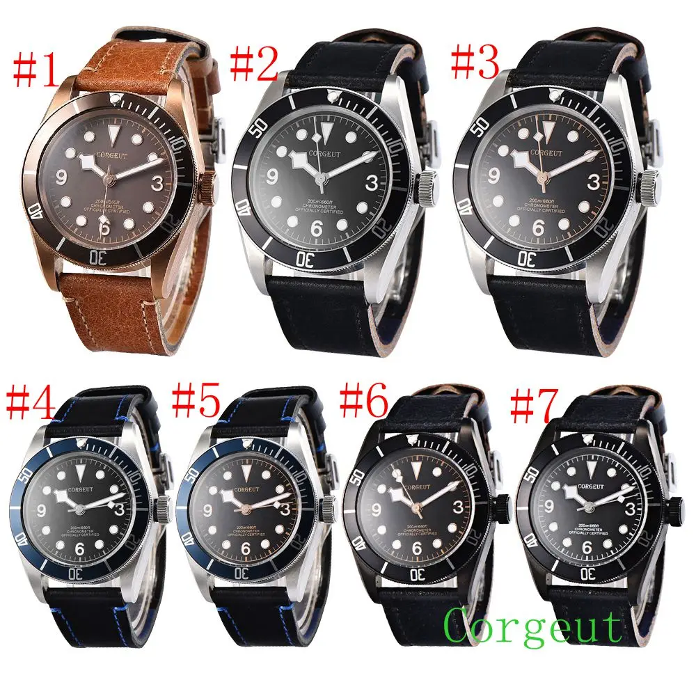 

Corgeut 41MM fashion clock Sapphire crystal Mechanical luminous 21 jewels miyota 8515 Automatic men wrist Watch luxury top brand