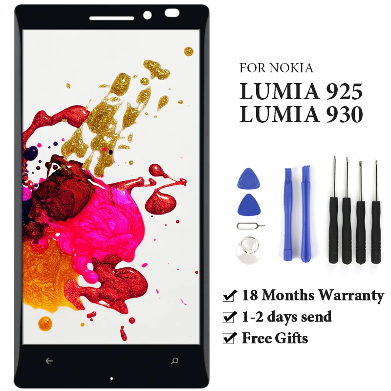 

Best China For 4.5" Nokia Lumia 925 N925 LCD Display Touch Screen Digitizer Assembly Replacement for Nokia Lumia 930 N930 lcd