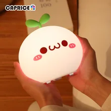 USB LED Night Light Lamp Soft Silicon Touch Sensor Cartoon 5V 1200 mAh 8 Hours Working Kids Cute Night Light BP-D-PPD-U
