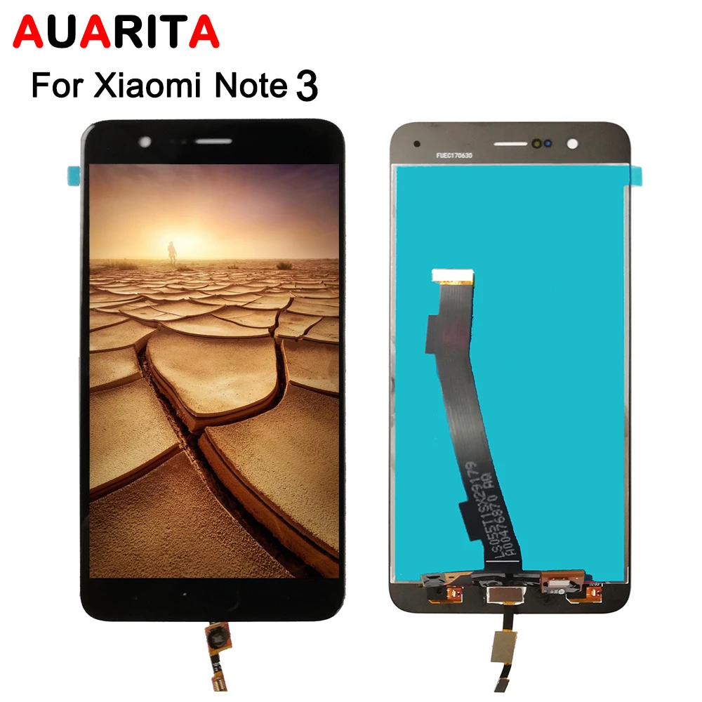 

1pcs lcd For XiaoMi note3 mi note 3 LCD Display screen Touch panel Screen Digitizer Assembly+fingerprint Cell Phone replacement