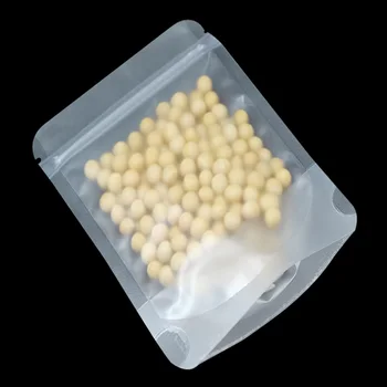 

5.1''x7.9'' (13x20cm) Resealable Zipper Lock Stand Up Frosted Surface Clear Plastic Packaging Bag Ziplock Party Food Sugar Pouch