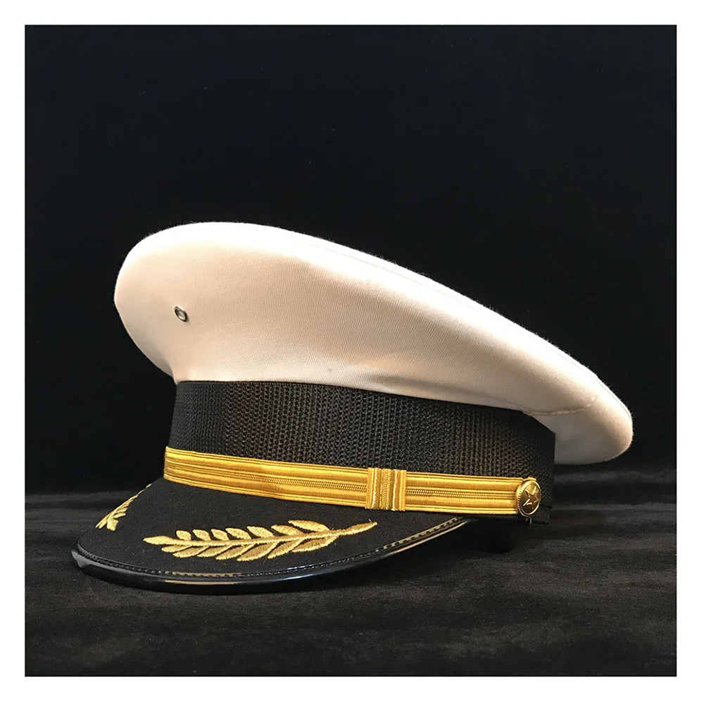 

2019 Steampunk Women Men Military Hats Germany Officer Visor Cap Army Hat Cortical Police Cap Cosplay Hat Size S M L XL XXL