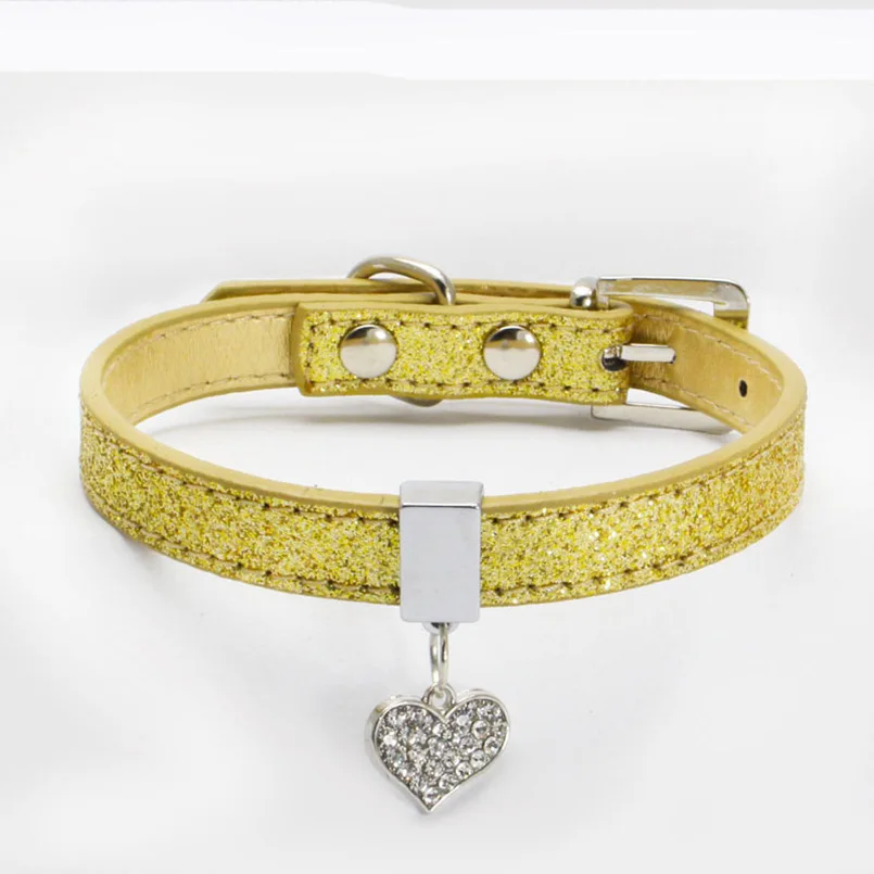 

Bling Rhinestones Dog Collar Crystal Necklace Puppy Pet Dog Collars Adjustable Buckle Leash Mascotas Chihuahua Pet Supplies