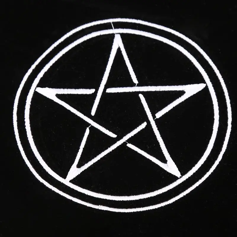 Бархатная скатерть Таро алтарь Wicca Pentacle Sun вышивка для игровые для настольных игр карты 60*60 см