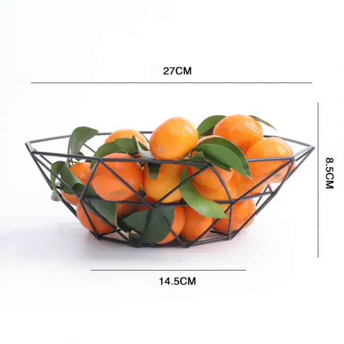 1 шт. фруктовый лоток сливная корзина Бытовая железная фруктовая чаша геометрические узоры LBShipping