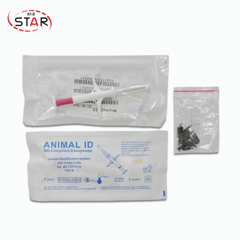

dog cat microchip kit 10pcs ICAR approved FDX-B Animal dog RFID Microchip Syringe+10pcs animal identification microchip for pets