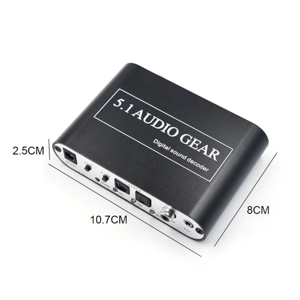 YKSO 5.1 CH Audio Decoder SPDIF Coaxial to RCA DTS AC36CH Digital Audio Converter LPCM To 5.1 Analog Converter         (7)