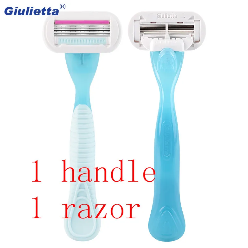 Online Giulietta 1 Handle + 1 Bilah Pisau Kecantikan Cukur Cukur untuk Wanita (4 Layer Blade) manual Bikini Mencukur Pisau Biru Navalha spesifikasi Giulietta 1 Handle + 1 Bilah Pisau Kecantikan Cukur Cukur untuk Wanita (4 Layer Blade) manual Bikini Mencukur Pisau Biru Navalha