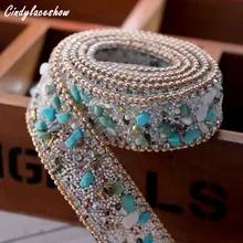 Blue Fake Pearl Vintage Beaded Lace Trim Ribbon Iron On Fabric Paillette Lace Beaded Bridal Trim Sew On Braid DIY Lace Applique Blue Fake Pearl Vintage Beaded Lace Trim Ribbon Iron On Fabric Paillette Lace Beaded Bridal Trim Sew On Braid DIY Lace Applique