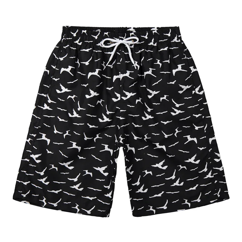 

2019 Summer Family Matching Outfits Casual Seagull Print Beach Shorts Family Parent-child Bathing Suits Quick Dry Swimwear