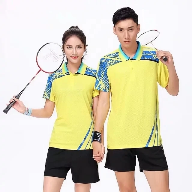 Быстросохнущая впитывающая пот летняя пара спортивный костюм для ракеток для бадминтона и тенниса дышащие теннисные Спортивные комплекты одежды L909SHD