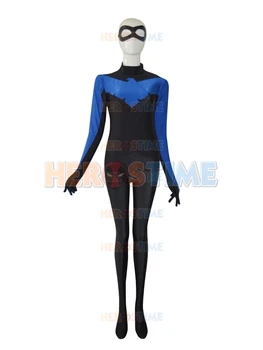 

New Style Nightwing Costume spandex lycra superhero costumes for halloween cosplay hot sale show zentai suit