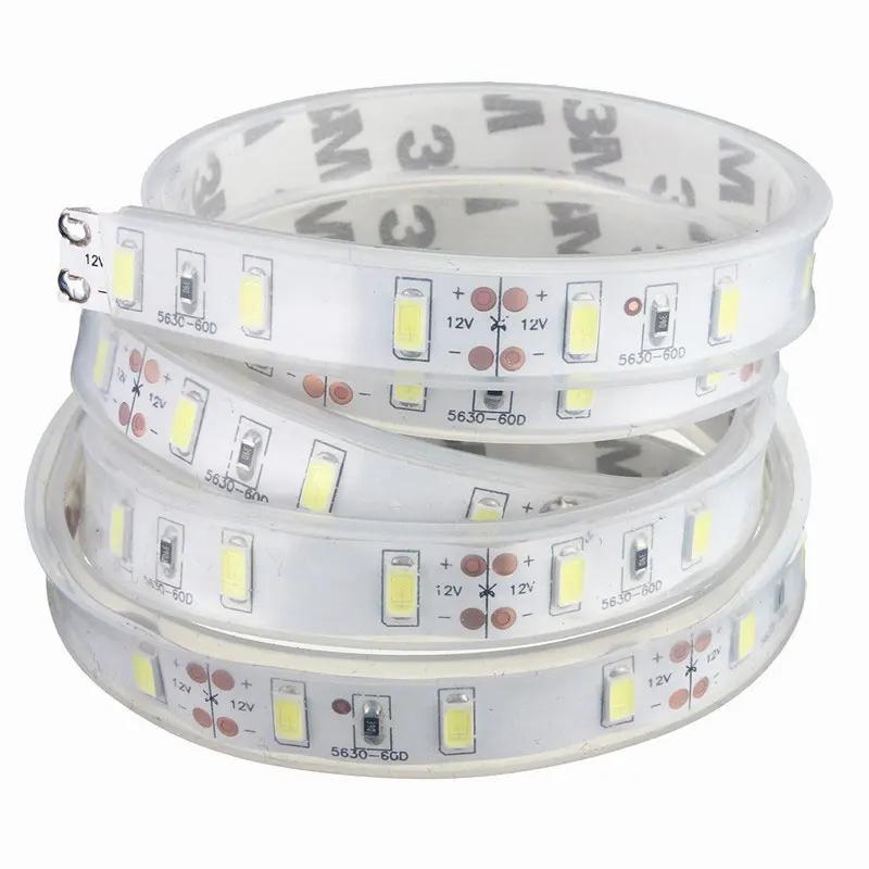 Водонепроницаемый IP65 1 м 5630 SMD 60 Светодиодный Силиконовая полоска светильник