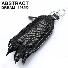 Дизайнер из натуральной крокодиловой кожи коготь крокодиловый ключ сумка для мужчин автомобильный замок ключ пакет бизнес автомобиль крокодил классические сумки для ключей