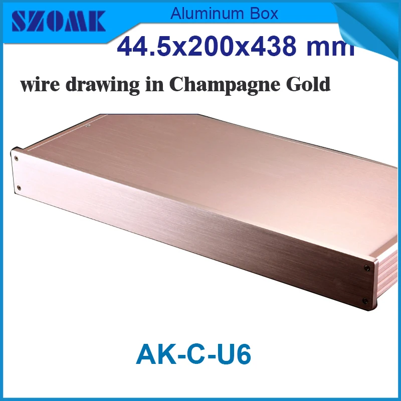 

1 piece 19 Rack aluminium junction housing for electronics 44.5(H)x482(W)x250(L) mm metal box electronics