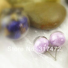 Оптом 20 компл./лот 16*4 мм подвеска со стеклянным контейнером стеклянный глобус с набор сережек DIY стеклянные серьги-гвоздики