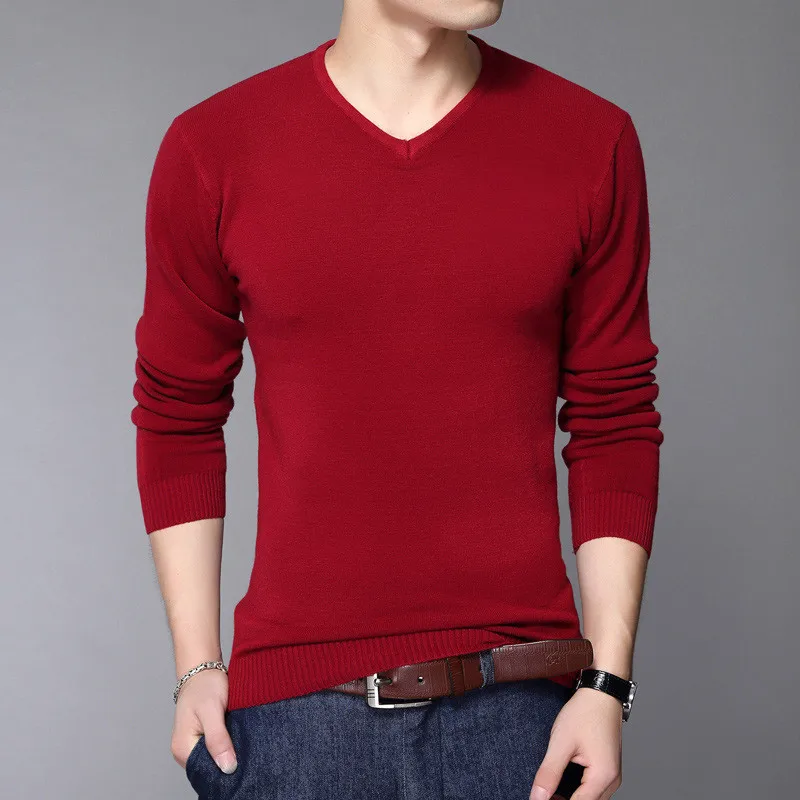 VISADA JAUNA 2017 Autumn Casual Winter Men Sweater V-neck Fashion Mens Pullover High Quality Knitting Sweaters Men Sweater N6622 VISADA JAUNA 2017 Autumn Casual Winter Men Sweater V-neck Fashion Mens Pullover High Quality Knitting Sweaters Men Sweater N6622