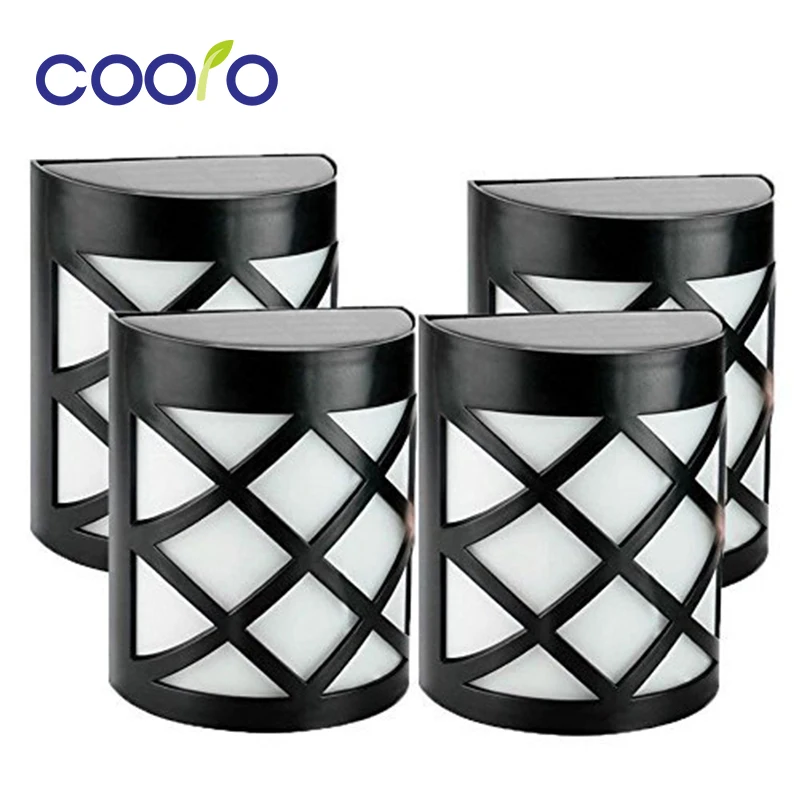 4 PACK LED Solar Light  2/6 LEDs Waterproof IP55 Sensor Light Outdoor Light Path Corridor Wall Lamp Spot Lighting LED Solar lamp