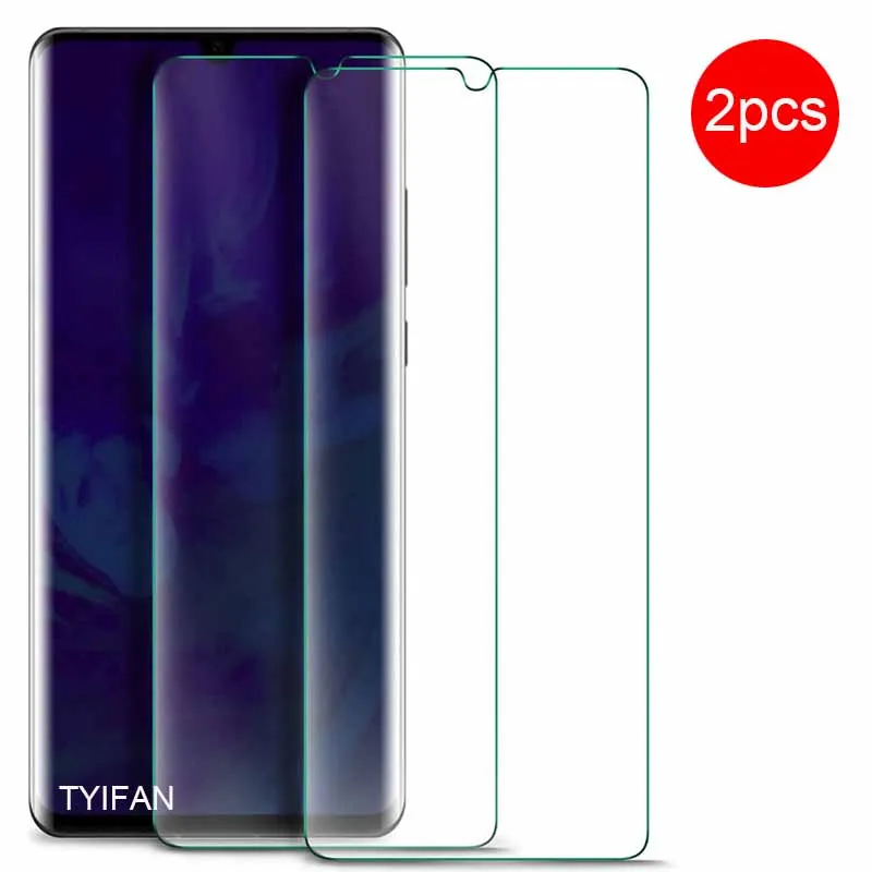 2 шт. закаленное стекло для Huawei P30 Lite Защитное экрана Защитная пленка телефона на