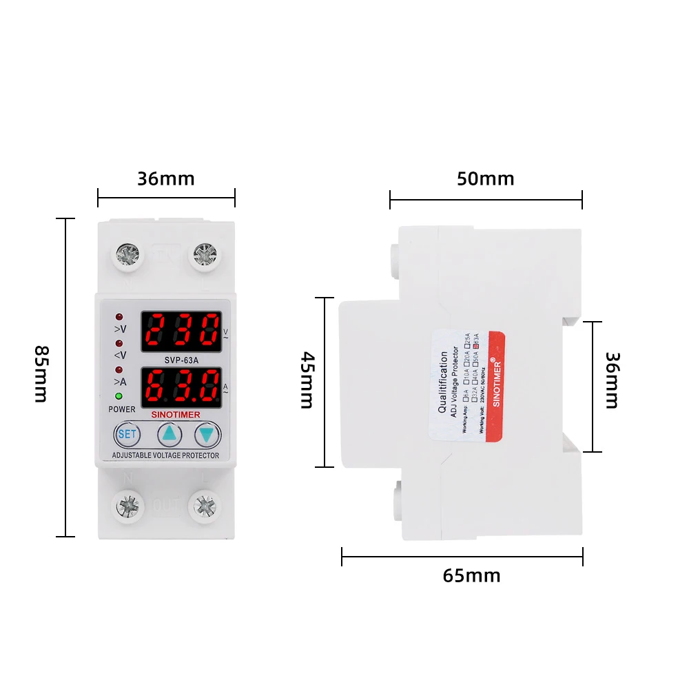 Protecteur de tension automatique, commutateur AVS 15A 220V, prise UE, 2  broches rondes, surtension de prise RUS, citations de sous-tensions