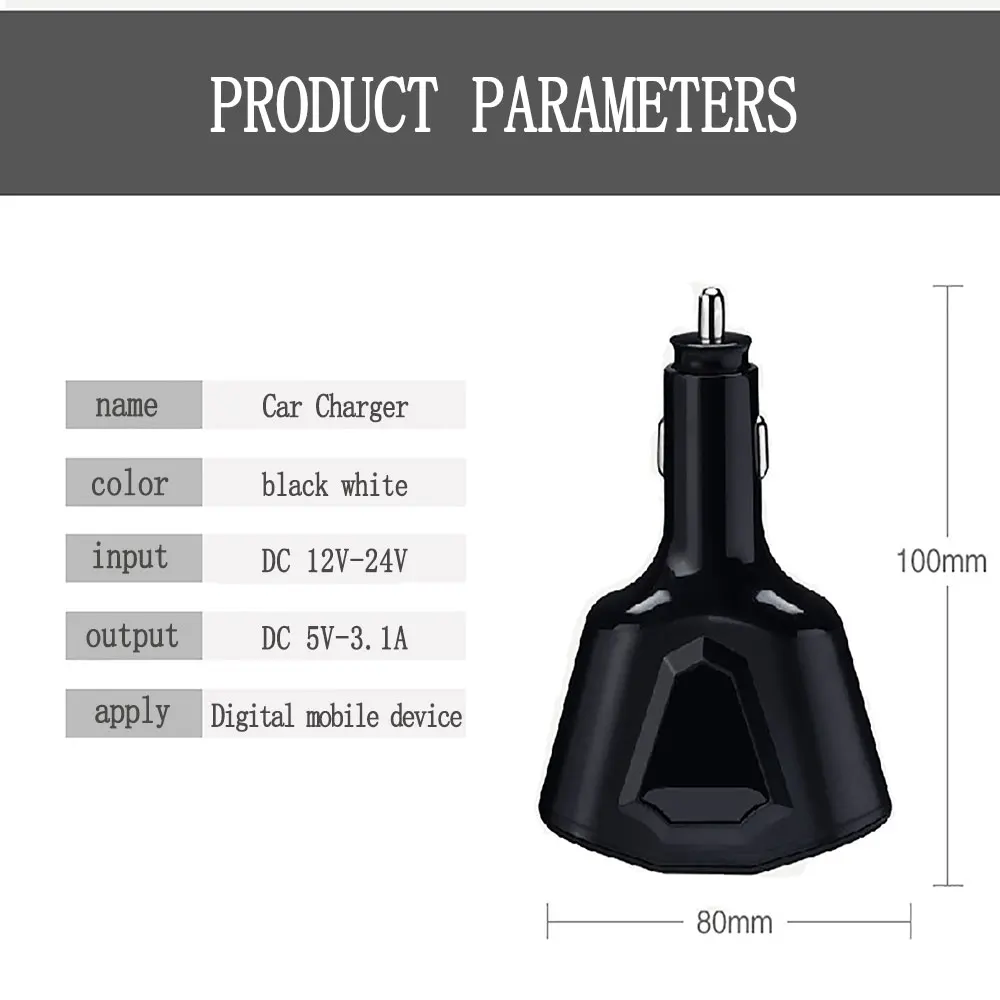 Многофункциональное автомобильное зарядное устройство 5 в 3,1 а для мобильного телефона портативное автомобильное зарядное устройство
