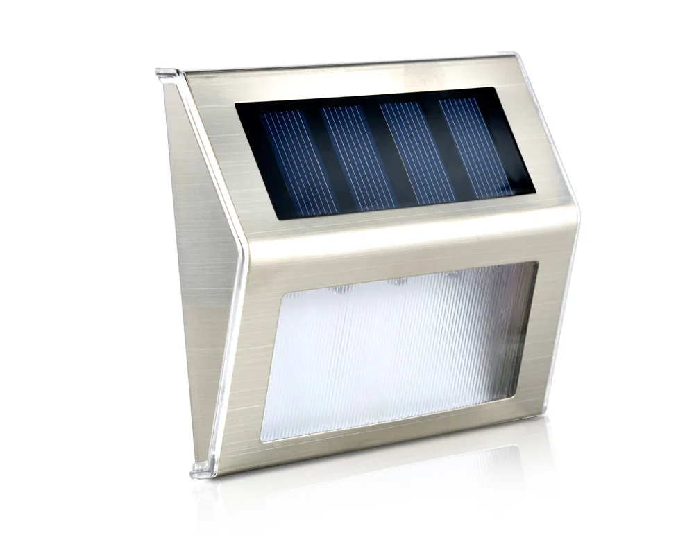 Movido a Energia Luzes da Escada ao ar Iluminação para Caminhos de Passos Solares à Prova Peças Luzes Passo Solar Levou Livre Pátio Deck d' Água 10 10 Lâmpadas solares